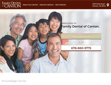 Tablet Screenshot of familydentalofcanton.com